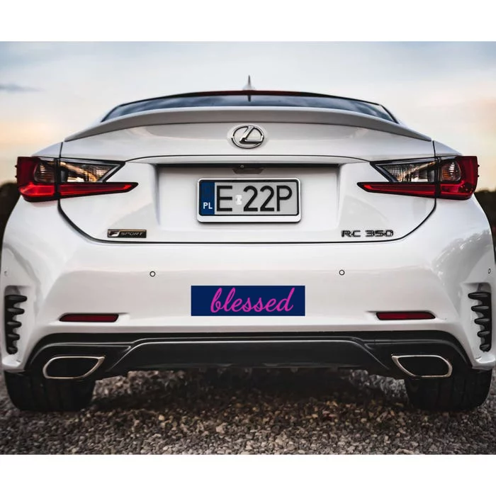 Blessed Pink Christian Bumper Sticker