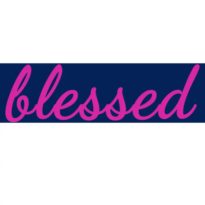 Blessed Pink Christian Bumper Sticker