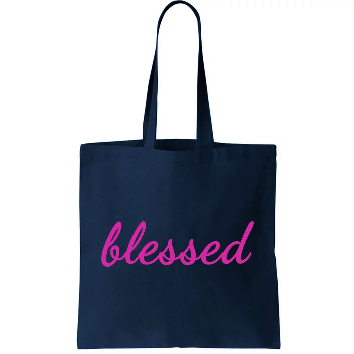 Blessed Pink Christian Tote Bag