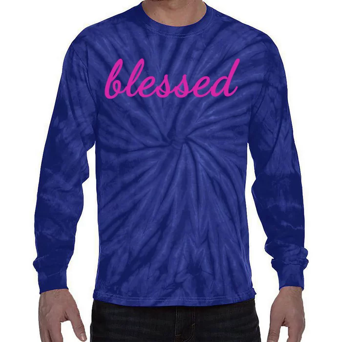 Blessed Pink Christian Tie-Dye Long Sleeve Shirt