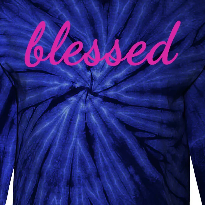 Blessed Pink Christian Tie-Dye Long Sleeve Shirt