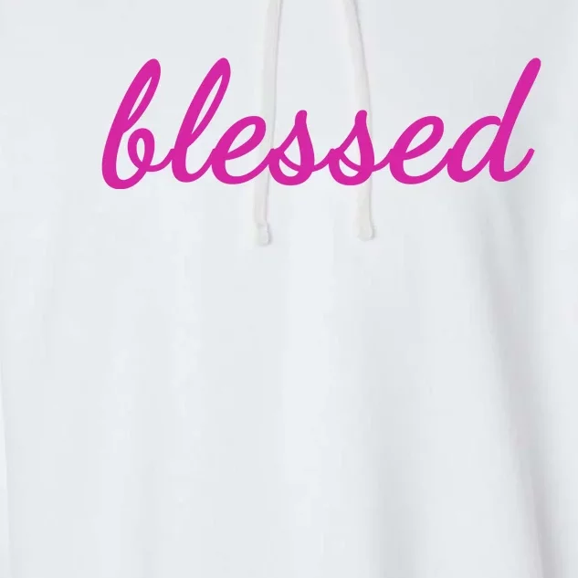 Blessed Pink Christian Garment-Dyed Fleece Hoodie