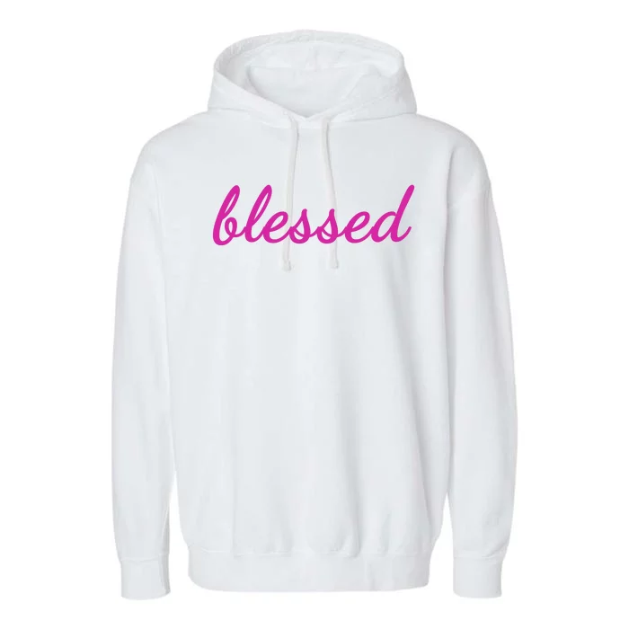 Blessed Pink Christian Garment-Dyed Fleece Hoodie