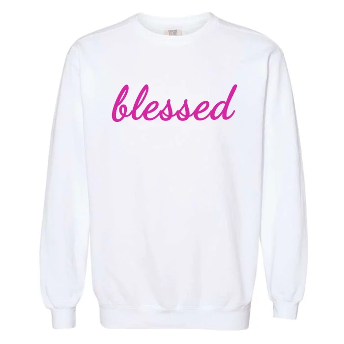 Blessed Pink Christian Garment-Dyed Sweatshirt