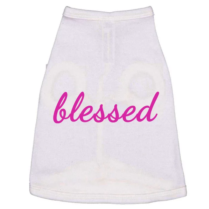 Blessed Pink Christian Doggie Tank