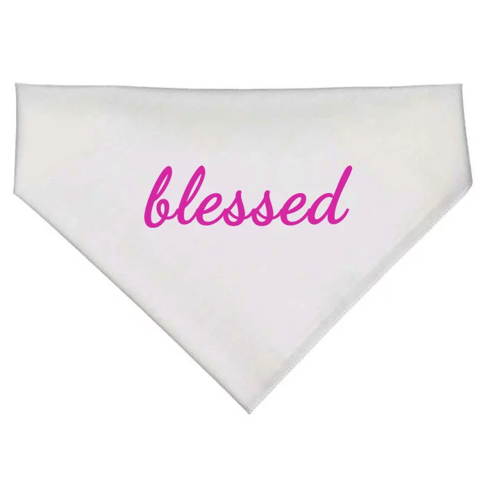 Blessed Pink Christian USA-Made Doggie Bandana