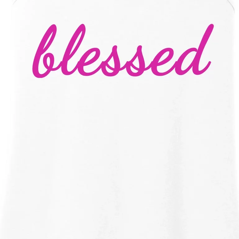 Blessed Pink Christian Ladies Essential Tank