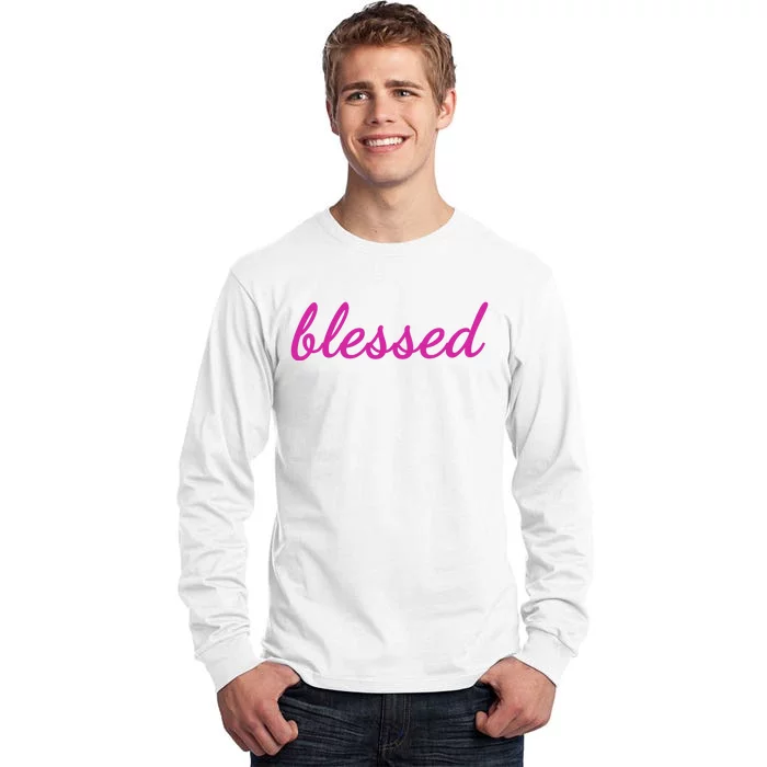 Blessed Pink Christian Tall Long Sleeve T-Shirt