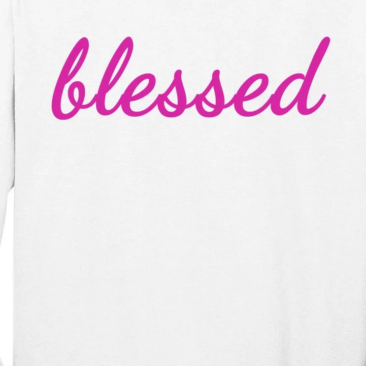 Blessed Pink Christian Tall Long Sleeve T-Shirt