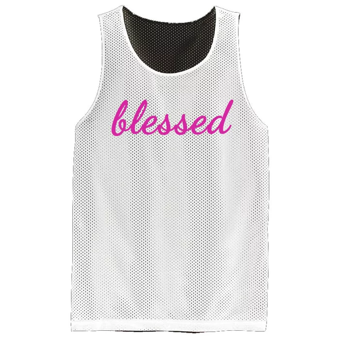 Blessed Pink Christian Mesh Reversible Basketball Jersey Tank