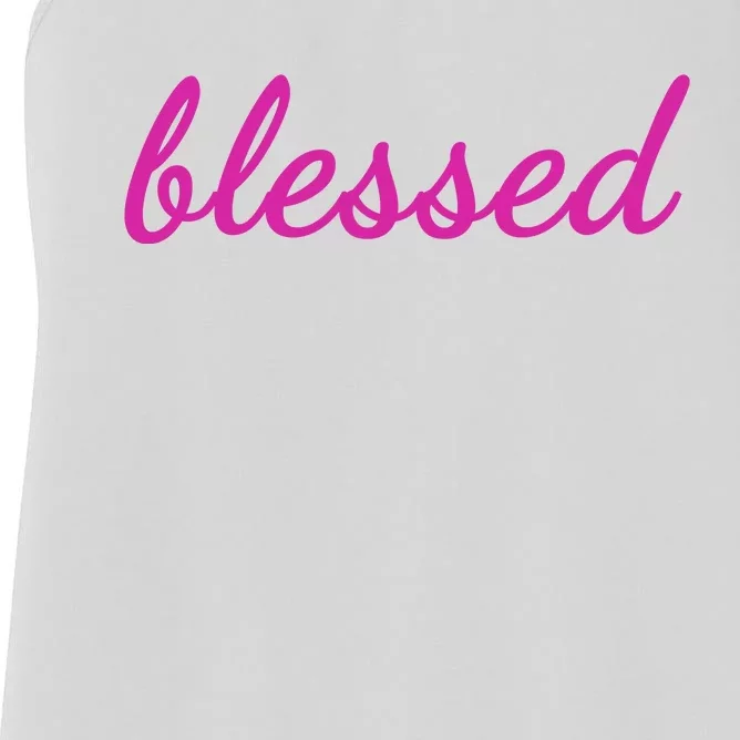 Blessed Pink Christian Women's Racerback Tank