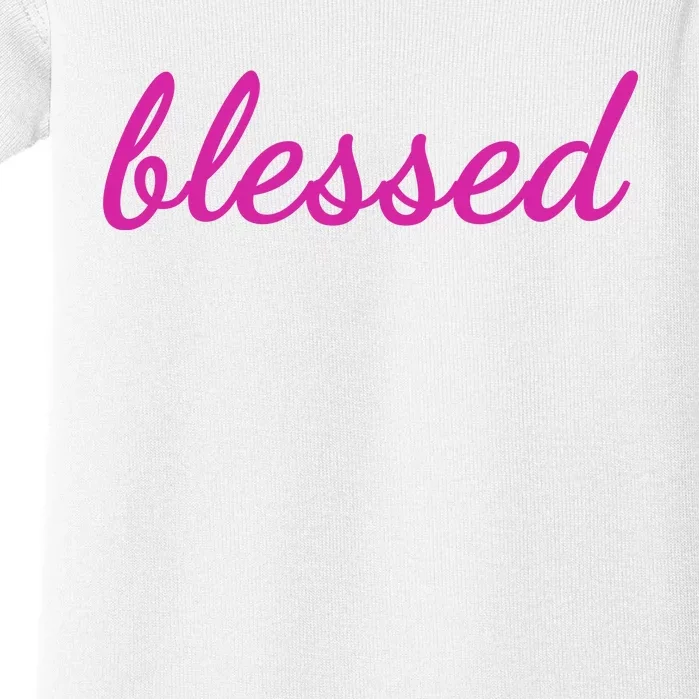 Blessed Pink Christian Baby Bodysuit