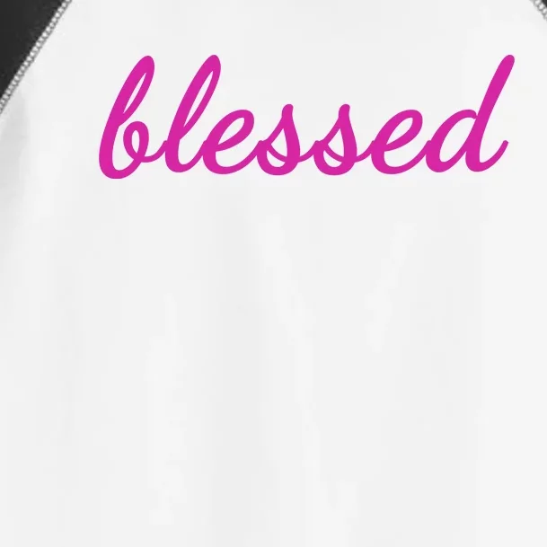 Blessed Pink Christian Toddler Fine Jersey T-Shirt