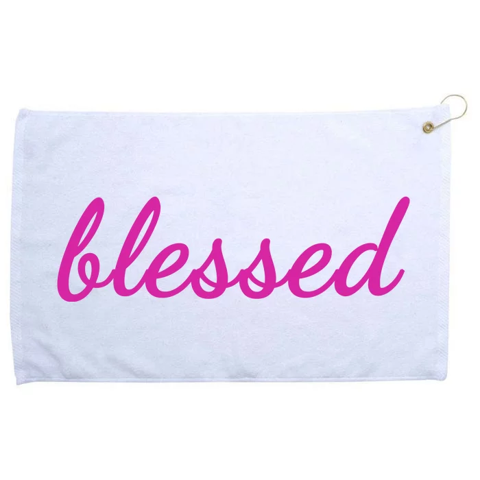 Blessed Pink Christian Grommeted Golf Towel