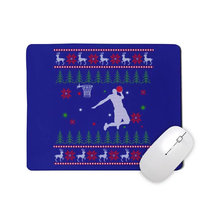 Basketball Player Christmas Cool Ugly Xmas Santa Reindeer Gift Mousepad