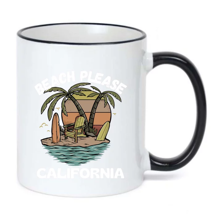 Beach Please California Beach Holiday Great Gift Black Color Changing Mug