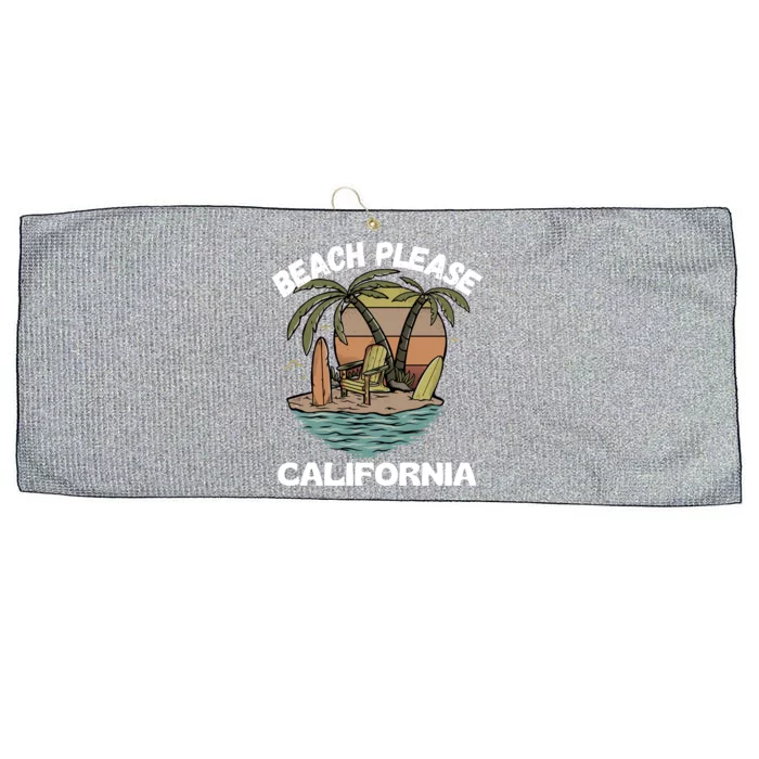 Beach Please California Beach Holiday Great Gift Large Microfiber Waffle Golf Towel