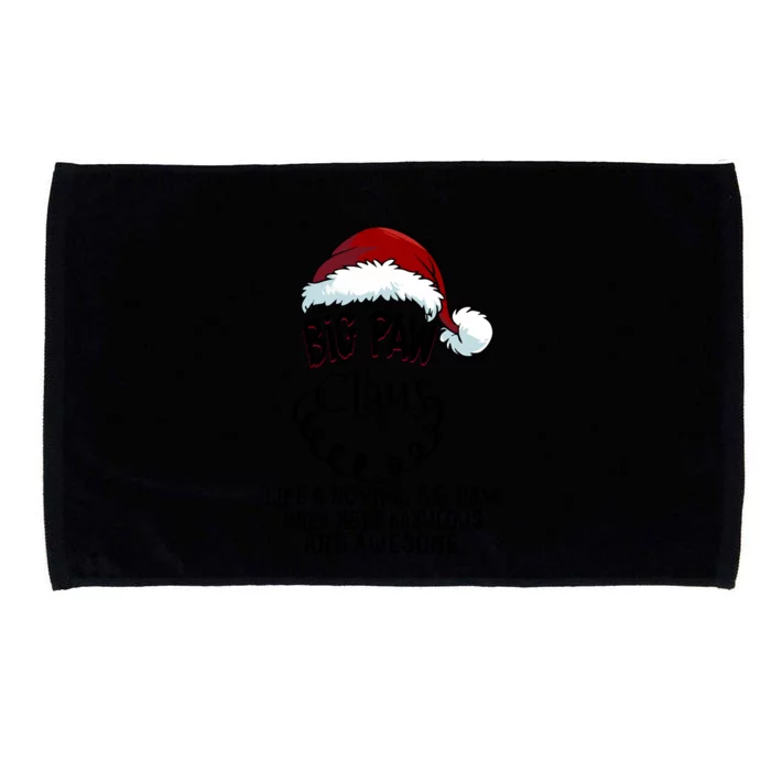 Big Paw Claus Awesome Happy New Santa Claus Christmas Gift Microfiber Hand Towel