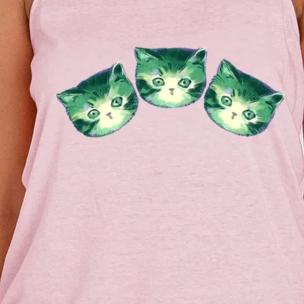 Boris Pavlikovsky Cat Women's Knotted Racerback Tank