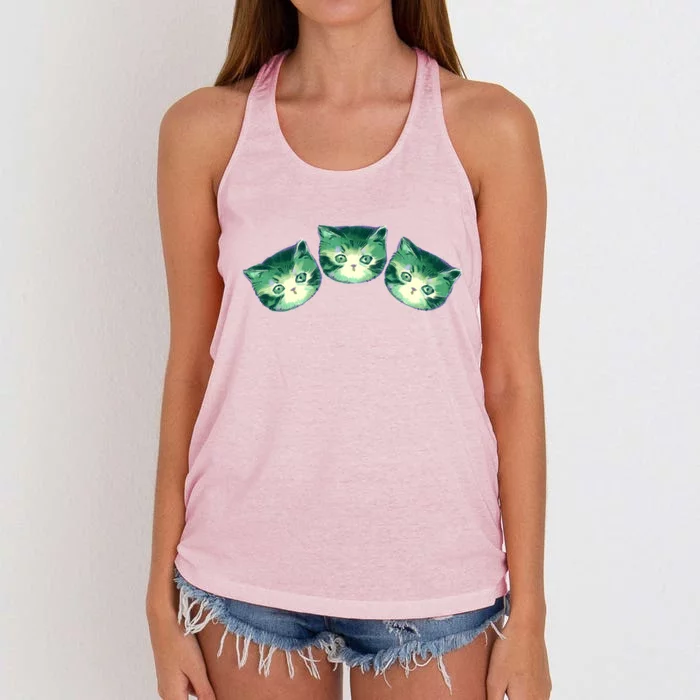 Boris Pavlikovsky Cat Women's Knotted Racerback Tank