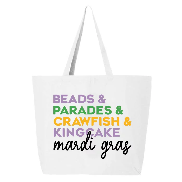 Beads Parades Crawfish Kingcake Mardi Gras 25L Jumbo Tote