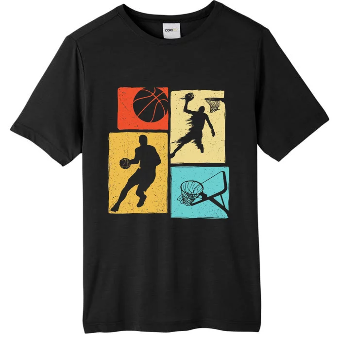 Basketball Players - Colorful Ball Hoop Sports Lover ChromaSoft Performance T-Shirt