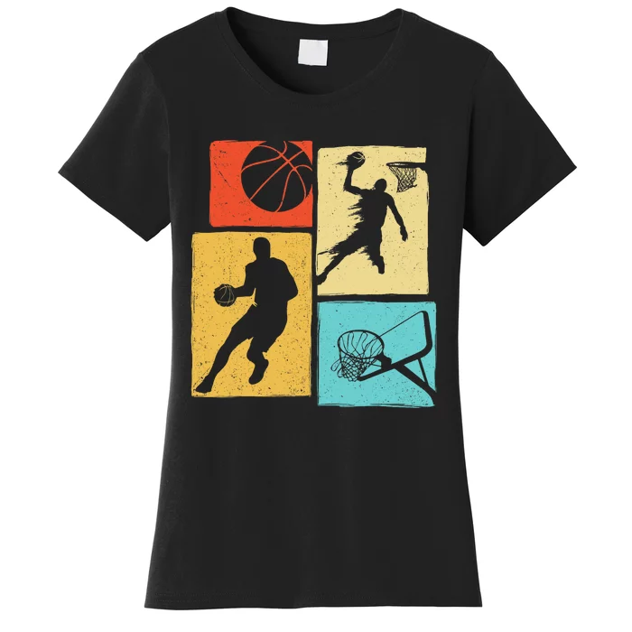 Basketball Players - Colorful Ball Hoop Sports Lover Women's T-Shirt