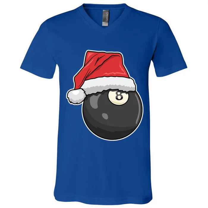 Billiards Player Christmas Costume Pool Funny Gift V-Neck T-Shirt