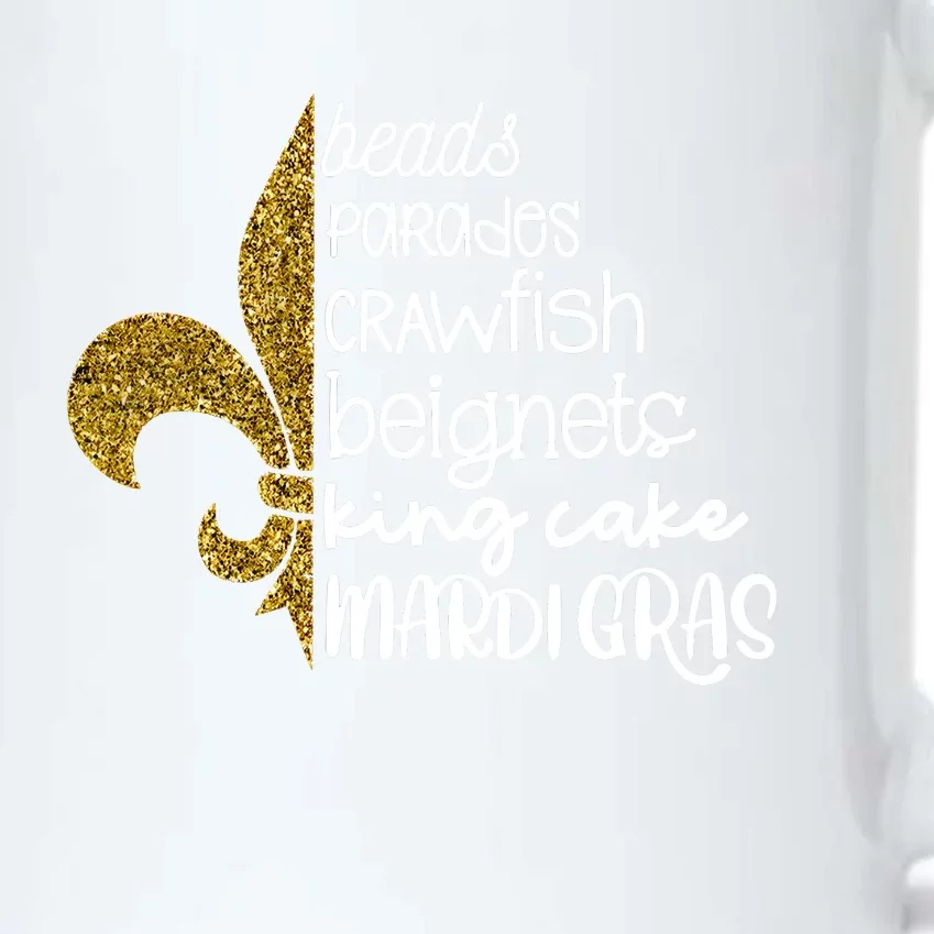 Beads Parades Crawfish Beignets King Cake Mardi Gras Black Color Changing Mug