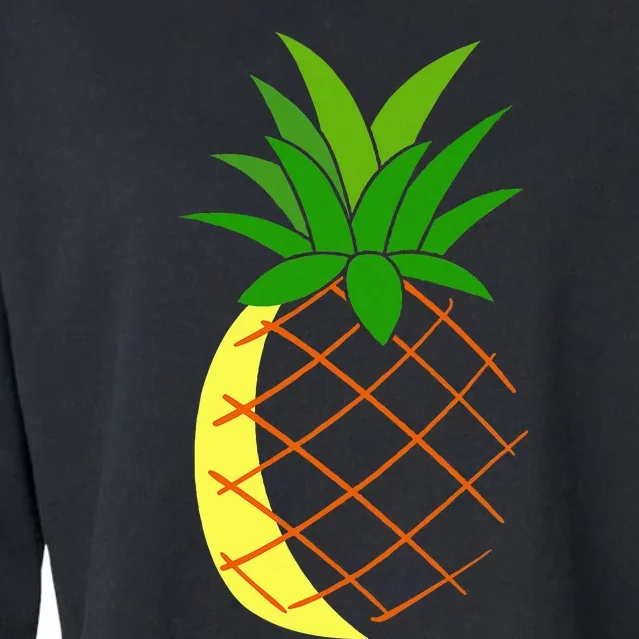 Big Pineapple Costume Cute Easy Fruit Halloween Gift Cropped Pullover Crew