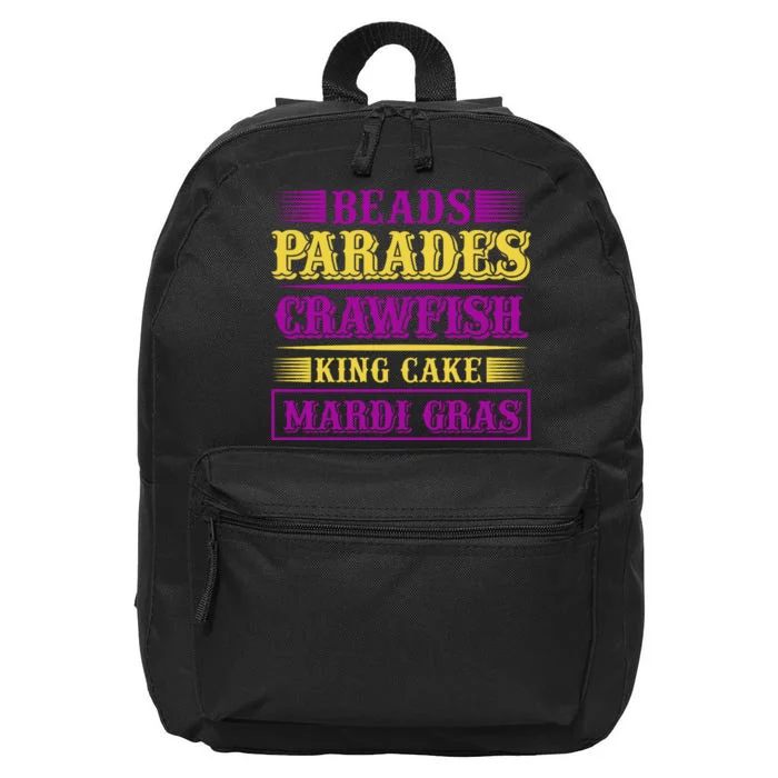 Beads Parades Crawfish King Cake Mardi Gras 16 in Basic Backpack