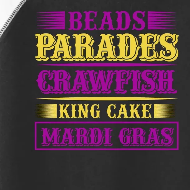 Beads Parades Crawfish King Cake Mardi Gras Toddler Fine Jersey T-Shirt