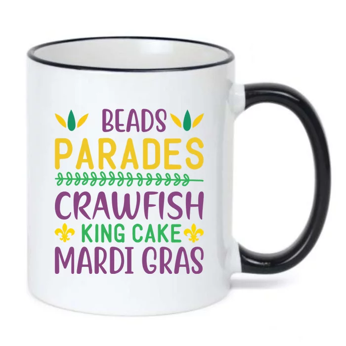 Beads Parades Crawfish King Cake Mardi Gras Black Color Changing Mug