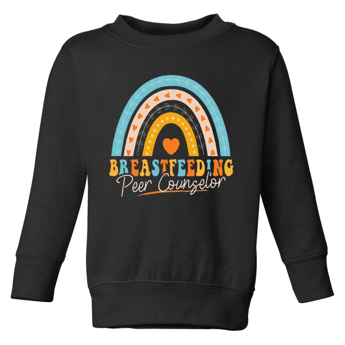 Breastfeeding Peer Counselor Rainbow Appreciation Toddler Sweatshirt