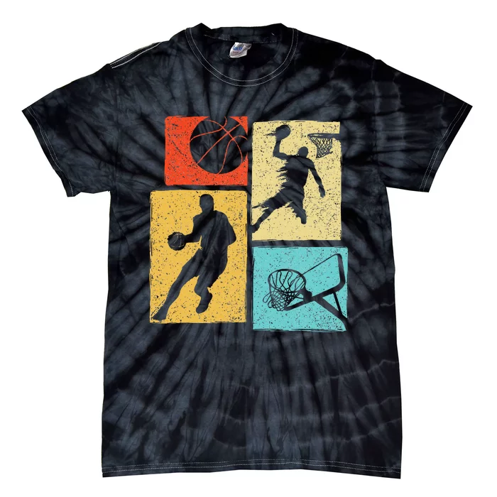 Basketball Players Colorful Ball Hoop Sports Lover Tie-Dye T-Shirt