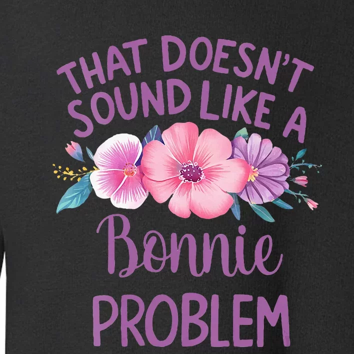 Bonnie Personalized Cute Flower Bonnie Name Toddler Sweatshirt