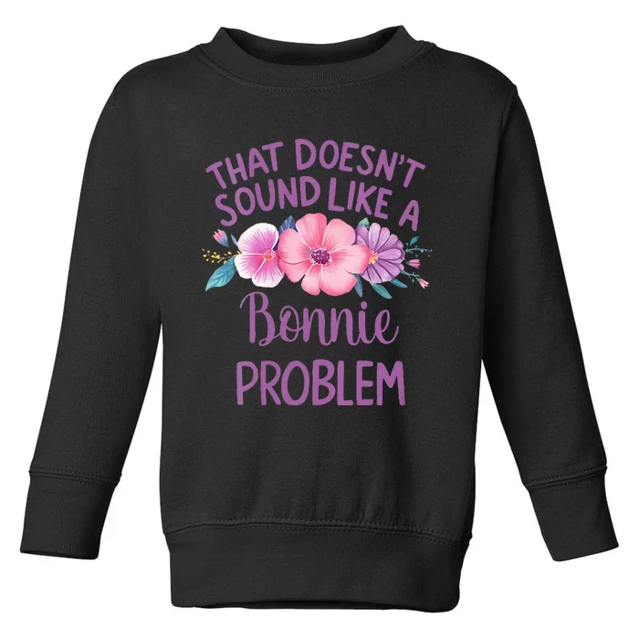 Bonnie Personalized Cute Flower Bonnie Name Toddler Sweatshirt