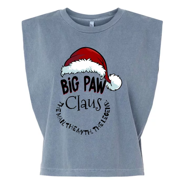 Big Paw Claus Happy New Santa Claus Christmas Myth Legend Funny Gift Garment-Dyed Women's Muscle Tee