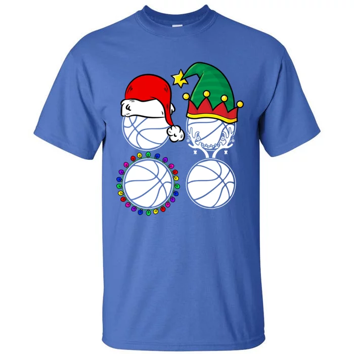 Basketball Player Christmas Cool Ugly Xmas Santa Reindeer Great Gift Tall T-Shirt