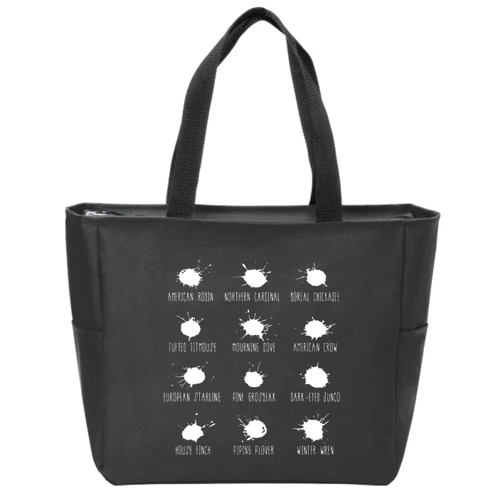 Birds Poops Chart Zip Tote Bag