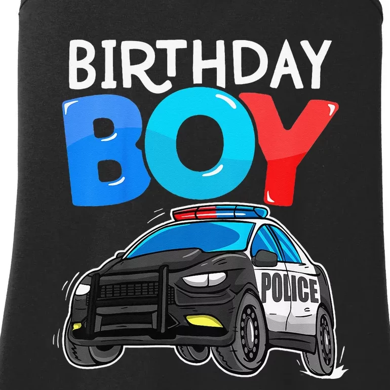 Birthday Police Car Policeman Theme Birthday Ladies Essential Tank