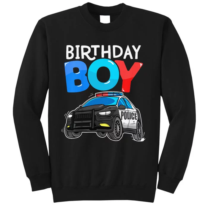 Birthday Police Car Policeman Theme Birthday Tall Sweatshirt