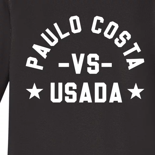 Borrachinhamma Paulo Costa Vs Usada Baby Long Sleeve Bodysuit