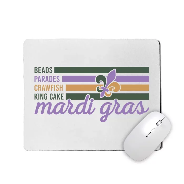 Beads Parades Crawfish King Cake Mardi Gras Mousepad