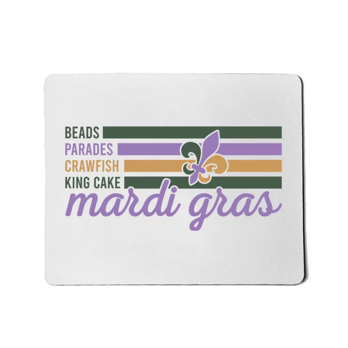 Beads Parades Crawfish King Cake Mardi Gras Mousepad