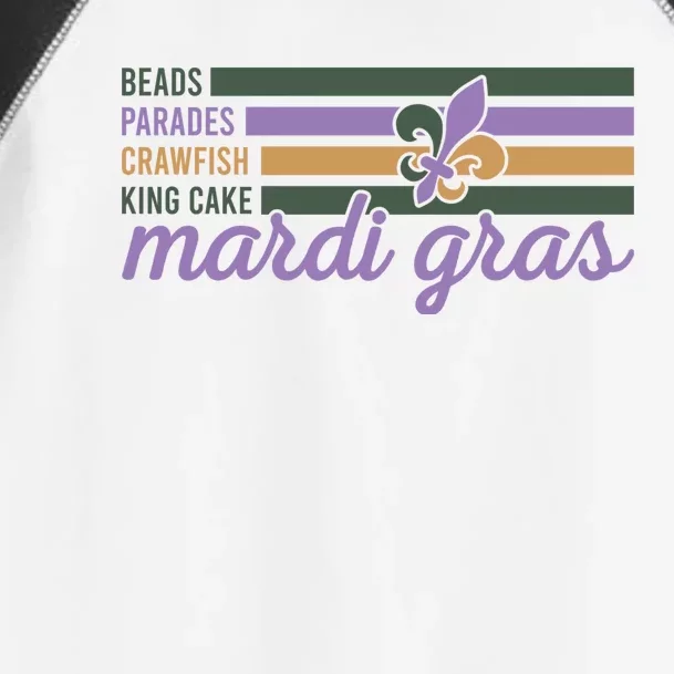 Beads Parades Crawfish King Cake Mardi Gras Toddler Fine Jersey T-Shirt