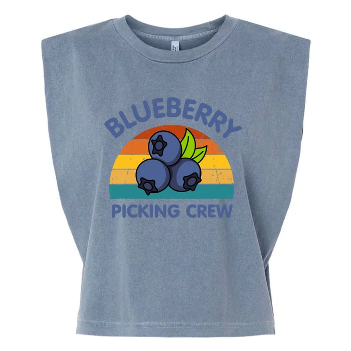 Blueberry Picking Crew Cute Family Blueberries Summer Fruit Garment-Dyed Women's Muscle Tee