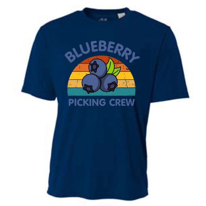 Blueberry Picking Crew Cute Family Blueberries Summer Fruit Cooling Performance Crew T-Shirt