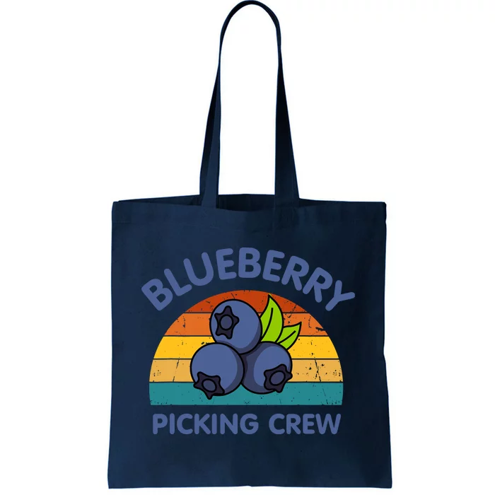 Blueberry Picking Crew Cute Family Blueberries Summer Fruit Tote Bag