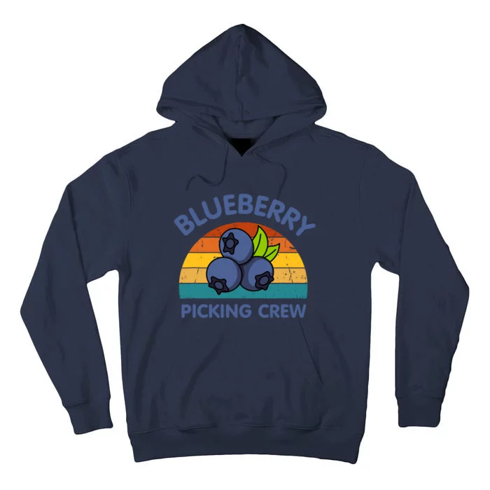 Blueberry Picking Crew Cute Family Blueberries Summer Fruit Tall Hoodie